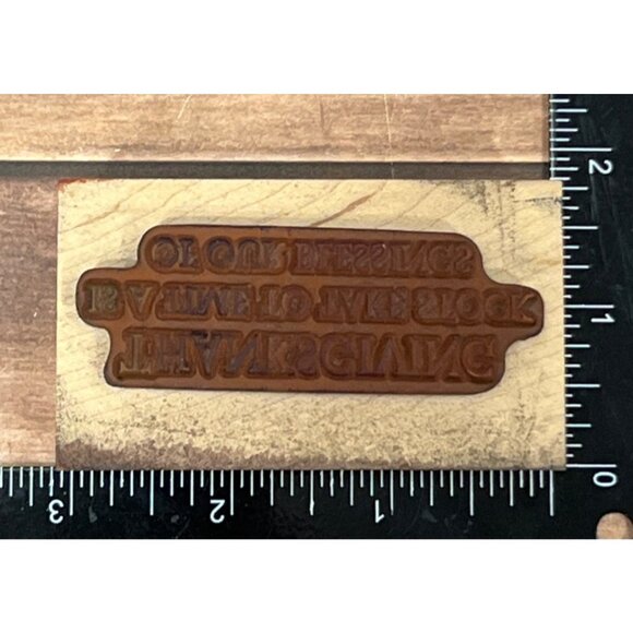 Thanksgiving Rubber Stamp Made In USA By Inkadinkado 95811 - Picture 3 of 3